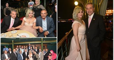 حفل زفاف الإعلامى توفيق عكاشة على المذيعة حياة الدرديرى بحضور الأهل والأقارب