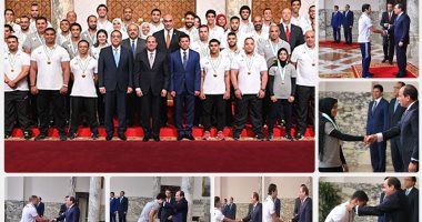 فيديو.. الرئيس السيسى  يمنح الأوسمة الرياضية لأبطال "ألعاب البحر المتوسط"