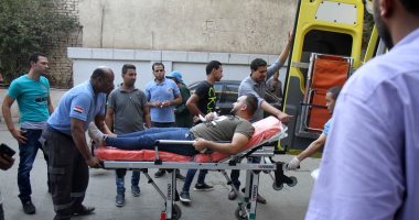 صور.. مدير مستشفى الهرم: إصابات حادث قطار المرازيق كسور وكدمات وحالة وحيدة فى غيبوبة
