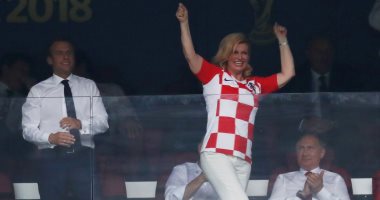 صور.. ردود أفعال رئيسى كرواتيا وفرنسا خلال متابعة نهائى مونديال روسيا