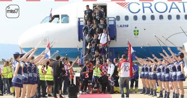 استقبال أسطورى لمنتخب كرواتيا وصيف كأس العالم بعد وصوله إلى زغرب