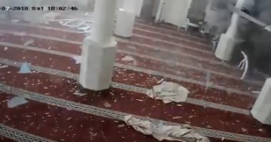 فيديو.. طائرات الاحتلال الإسرائيلى تقصف مسجدا بغزة