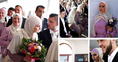  حفل زفاف جماعى لـ 60 عروساً فى البوسنة والهرسك