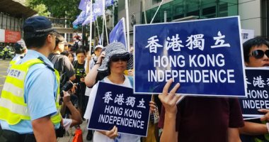 صور.. مظاهرات فى هونج كونج بالصين للمطالبة بحرية التعبير عن الرأى