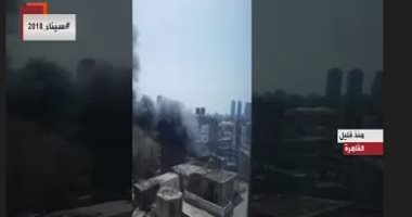 فيديو.. اللقطات الأولى لحريق مبنى نقابة التجاريين بشارع رمسيس