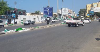شوارع بورسعيد تتزين بالأعلام الخضراء قبل مباراة البركان بالكونفدرالية