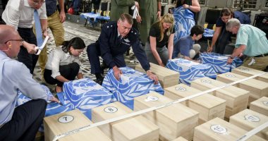 صور.. الأمم المتحدة تشرف على عمليات إعادة رفات الجنود الأمريكيين من بيونج يانج