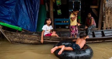 صور.. نزوح 150 ألف شخص من منازلهم بسبب الفيضانات فى ميانمار 