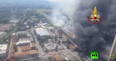 فيديو.. انفجار ضخم قرب مطار بولونيا فى إيطاليا