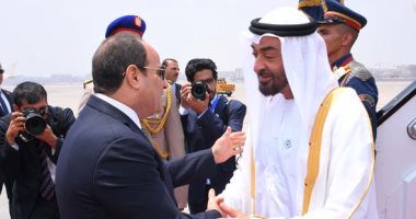 صور.. الرئيس السيسى يصل مطار القاهرة لاستقبال ولى عهد أبوظبى