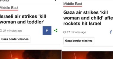 "BBC" تنحاز لإسرائيل وتحذف عنوانا حول غارات لجيش الاحتلال على قطاع غزة