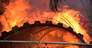 صور.. رجال الإطفاء فى ولاية كاليفورنيا الأمريكية يواصلون مكافحة الحرائق