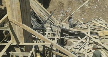إيقاف أعمال بناء مخالف بمدينة بنى مزار فى المنيا