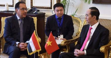فيديو وصور.. مصطفى مدبولى يستقبل الرئيس الفيتنامي بمقر مجلس الوزراء 