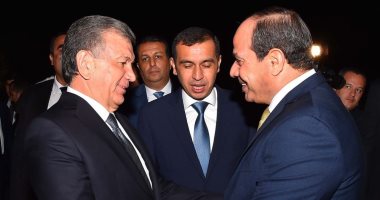 التلفيزيون المصرى يذيع المؤتمر الصحفى بين الرئيس السيسى ونظيره الأوزباكي