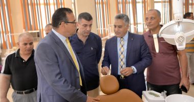 رئيس جامعة المنصورة يتفقد الإنشاءات الجديدة بكلية طب الأسنان