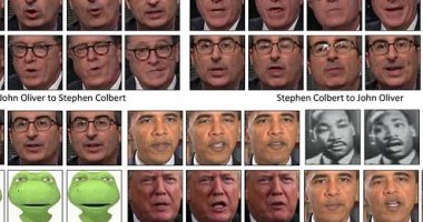 باحثون يطورون نظاما يحول تعبيرات الوجه فى مقاطع الفيديو من شخص إلى آخر