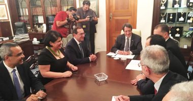 الرئيس القبرصى يستقبل وزير البترول بعد توقيع مشروع خط الغاز