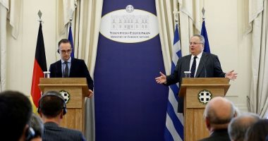 صور.. وزير خارجية اليونان يلتقى نظيره الألمانى فى أثينا