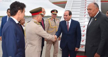 الرئيس السيسى يصل نيويورك.. واستقبال حاشد من الجاليات المصرية