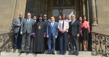 صور.. وزيرة الهجرة ووزير شئون المغتربين الأرميني يزوران بطريركية الأرثوذكس