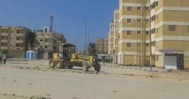 صور.. انطلاق حملة لنظافة حى المساعيد غرب العريش