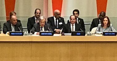 السيسى يعلن انتخاب فلسطين رئيساً لمجموعة الـ77 لعام 2019 بالتزكية