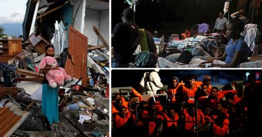 صور.. العالم هذا الصباح.. ارتفاع حصيلة ضحايا زلزال هايتى إلى 14 شخصا.. الإندونيسيون يبحثون عن ذكرياتهم الضائعة وسط المنازل المنهارة من الزلزال وتسونامى.. وصول 120 مهاجرا إلى مالطا بعد إنقاذهم فى البحر المتوسط
