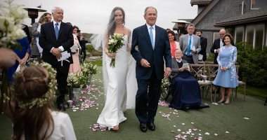 جورج بوش يحتفل بزفاف ابنته باربرا فى حفل عائلى بسيط.. صور