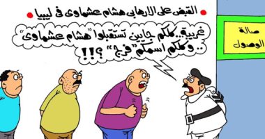 سقوط الإرهابى هشام عشماوى بكاريكاتير " اليوم السابع"