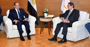 صور..الرئيس القبرصى يعرب للسيسى عن تقديره لدعم مصر لقضية بلاده