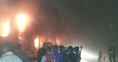 مدير أمن المنوفية : القوات تبذل مجهوداتها للسيطرة على حريق مخزن الكاوتش