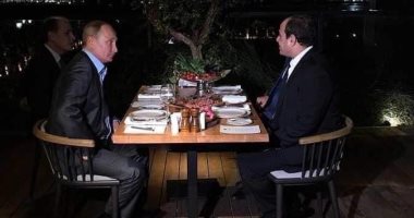 بوتين يقيم مأدبة عشاء للرئيس السيسى فى "سوتشى"
