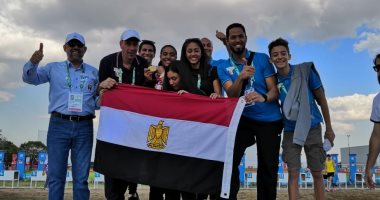 شاهد احتفال البعثة المصرية بميداليات أولمبياد الشباب