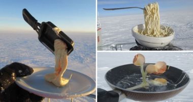 عناد الطبيعة.. شاهد ماذا فعل شتاء القطب الجنوبى فى طعام عالم فرنسى.. صور