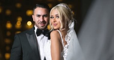 نجوم الفن والرياضة والإعلام فى حفل زفاف الطيار كريم جميل سعيد ووديان كاسب