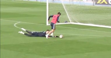جاريث بيل يسجل هدفا رائعا فى تدريبات ريال مدريد.. فيديو