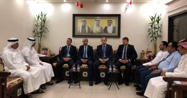 وفد وزارة الشباب والرياضة يلتقى رئيس الاتحاد العربى للتطوع بالبحرين