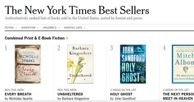  تعرف على الكتب الأكثر مبيعًا بقائمة نيويورك تايمز.. "كل نفس" تتصدر