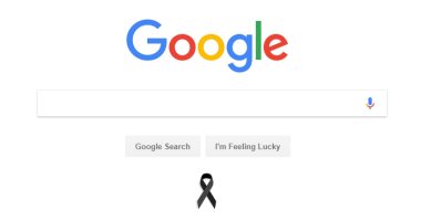 جوجل يتضامن مع ضحايا حادث المنيا الإرهابى بشارة سوداء