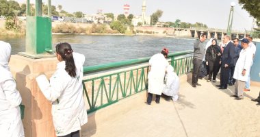 محافظ أسيوط يتفقد أعمال تطوير وتجميل كورنيش النيل على ترعة الابراهيمية 