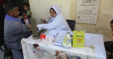 الكشف على 1104 مريض بقافلة صحية بمركز الواسطى شمال بنى سويف 