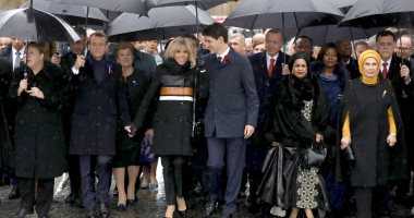 صور.. قادة العالم يحيون ذكرى ضحايا الحرب العالمية فى احتفال مهيب فى باريس
