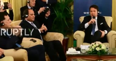 أول فيديو للقاء الرئيس السيسي بزعماء وقادة الدول المعنية بالأزمة الليبية