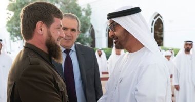 ‏محمد بن زايد ورئيس الشيشان يبحثان تعزيز علاقات الصداقة.. صور