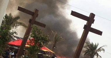 إصابة 5 أشخاص باختناق فى حريق هائل بستايل سكوير بيتش ببورسعيد
