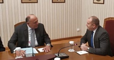 وزير الخارجية يلتقى الرئيس البلغارى فى مستهل زيارته إلى العاصمة صوفا