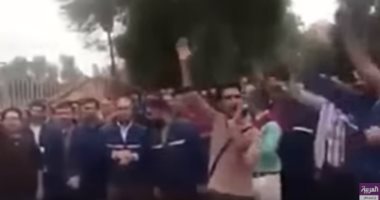 شاهد.. استمرار احتجاجات العمال فى مدينة الأحواز جنوب غرب إيران
