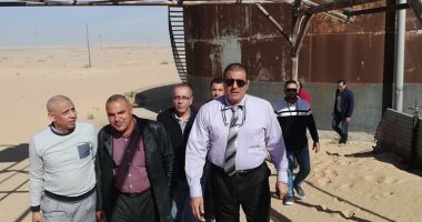 رئيس شركة المياه بسيناء يتفقد محطة رافع مياه بغداد