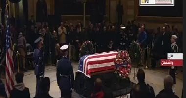 شاهد ..الجنازة الرسمية لجورج بوش الأب فى الكونجرس